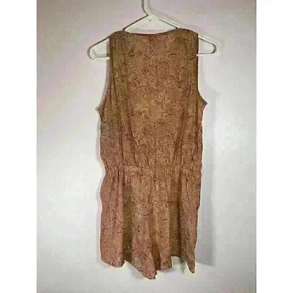 NWT Raga Anthropology Women's Romper Sleeveless Brown & Orange Sz. Med - Picture 4 of 9
